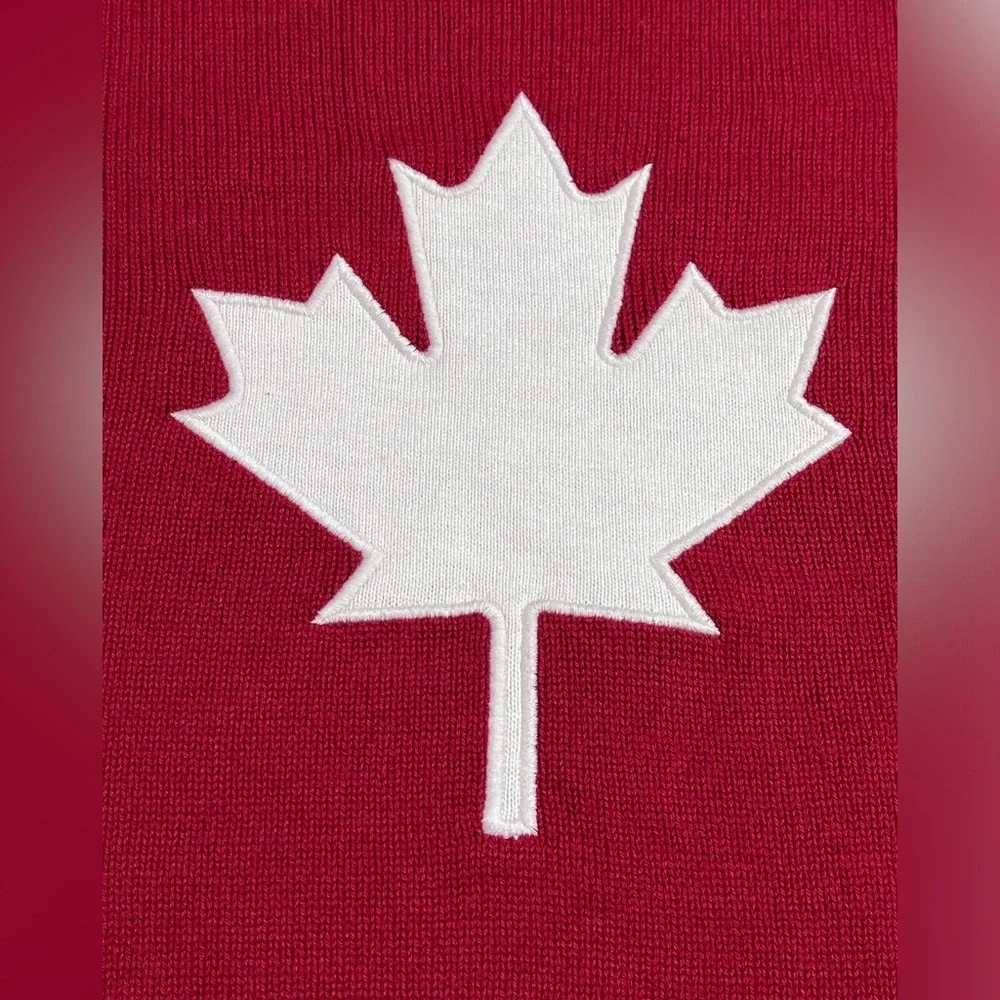 Canada Flag Graphic Long Sleeve Knit Sweater NWT - Picture 3 of 8